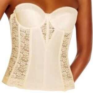 Dominique Colette Lace Strapless Bustier Corset Lingerie 8949 Color Ivory 36C